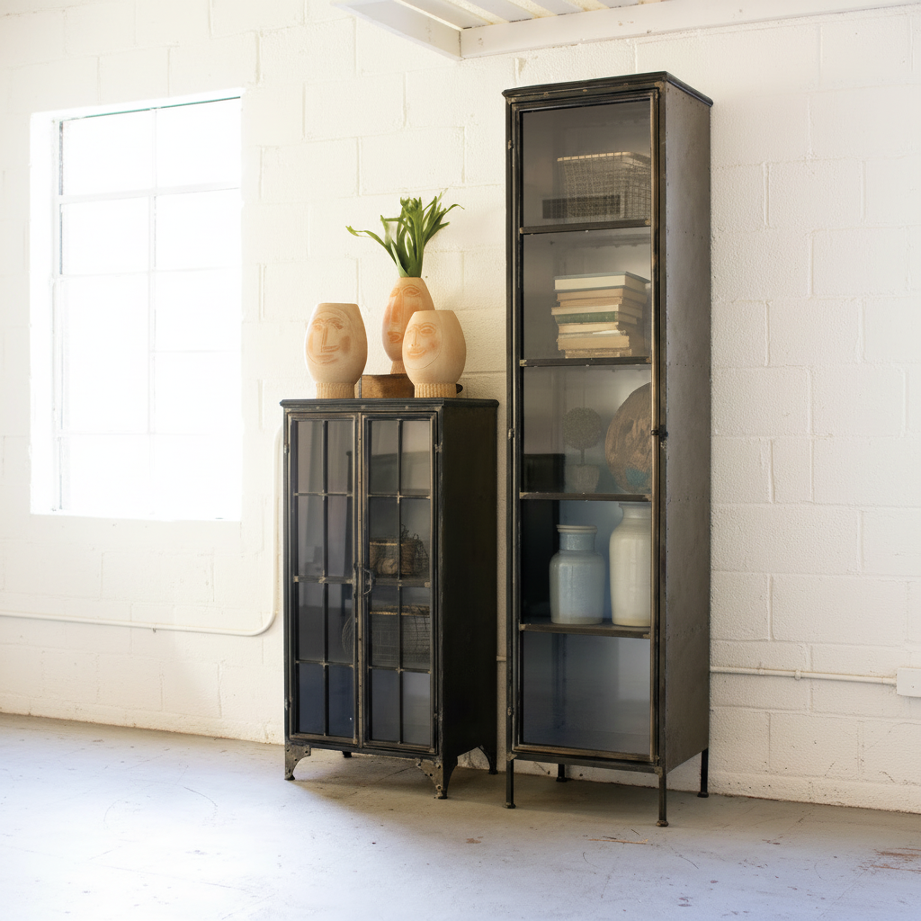 Kalalou CLL1278 Transitional Cabinet in Bronze Dark Finish 20.47 inches