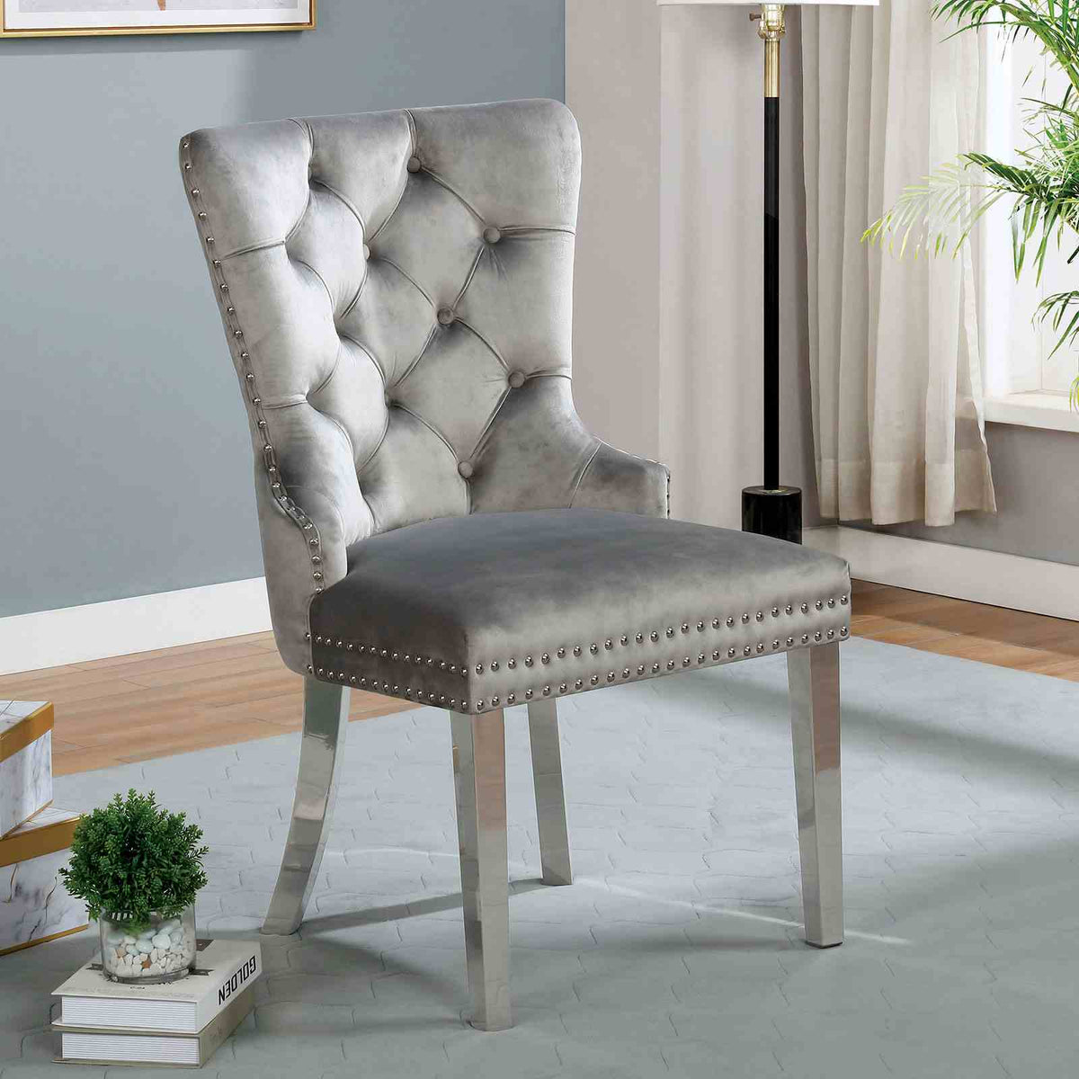 Jewett Wingback Dining Chairs (Set of 2) - Gray