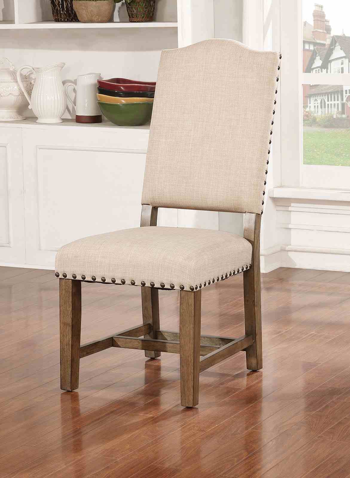 Julia Rustic Dining Collection with Nailhead Trim - 2 Side Chairs