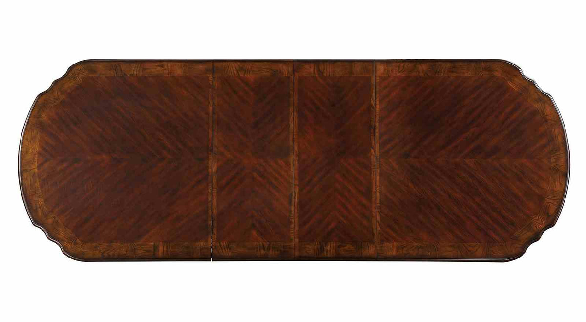 Canyonville Traditional Dining Collection - 120" Extendable Double Pedestal Table, Chairs & Hutch in Brown Cherry – Brown, view 3