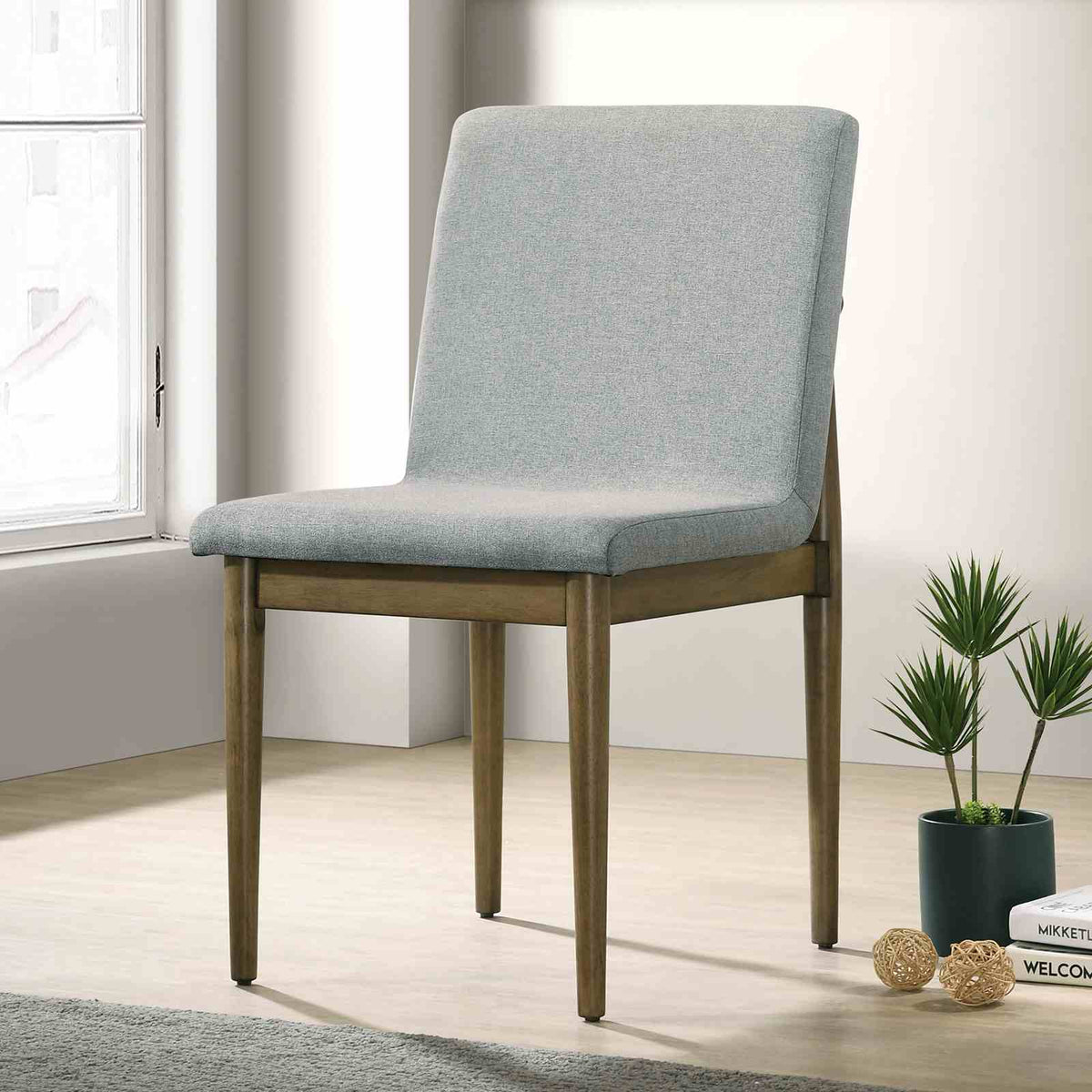 St Gallen Mid-Century Modern 72" Dining Table & 7-Piece Set - 2 Side Chairs