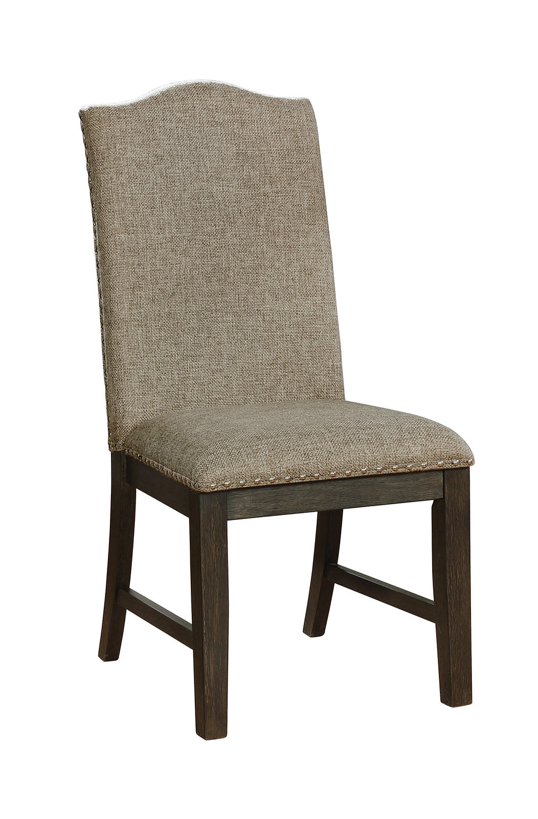 Faulk Transitional Extendable Double Pedestal Dining Collection - Table, Nailhead Chairs, Bench & Server in Espresso & Warm Gray – Brown & Gray, view 11
