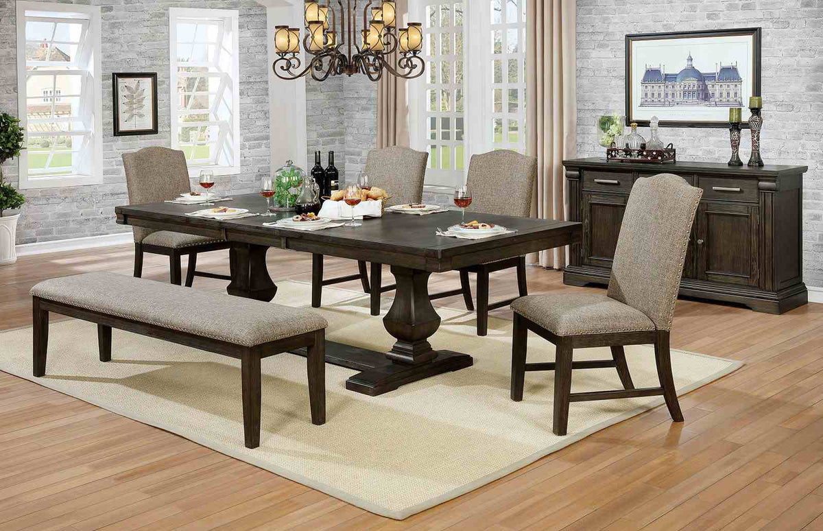 Faulk Transitional Extendable Double Pedestal Dining Collection - Extendable Table Only (76.5"-94.5")