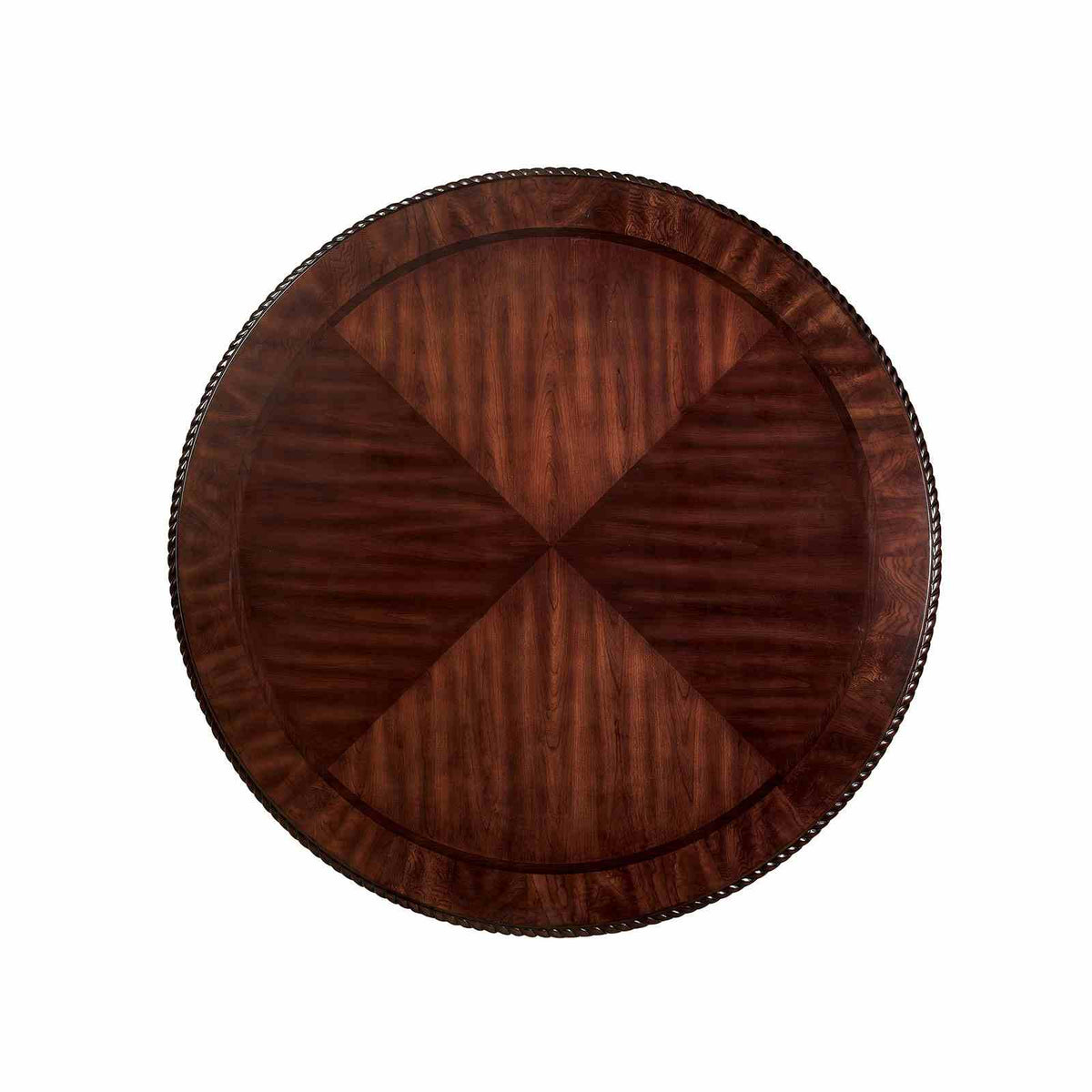 Bellagio Traditional Dining Collection - 60" Round or 108" Extendable Pedestal Table, Chairs, Server & Mirror in Brown Cherry – Brown, view 11