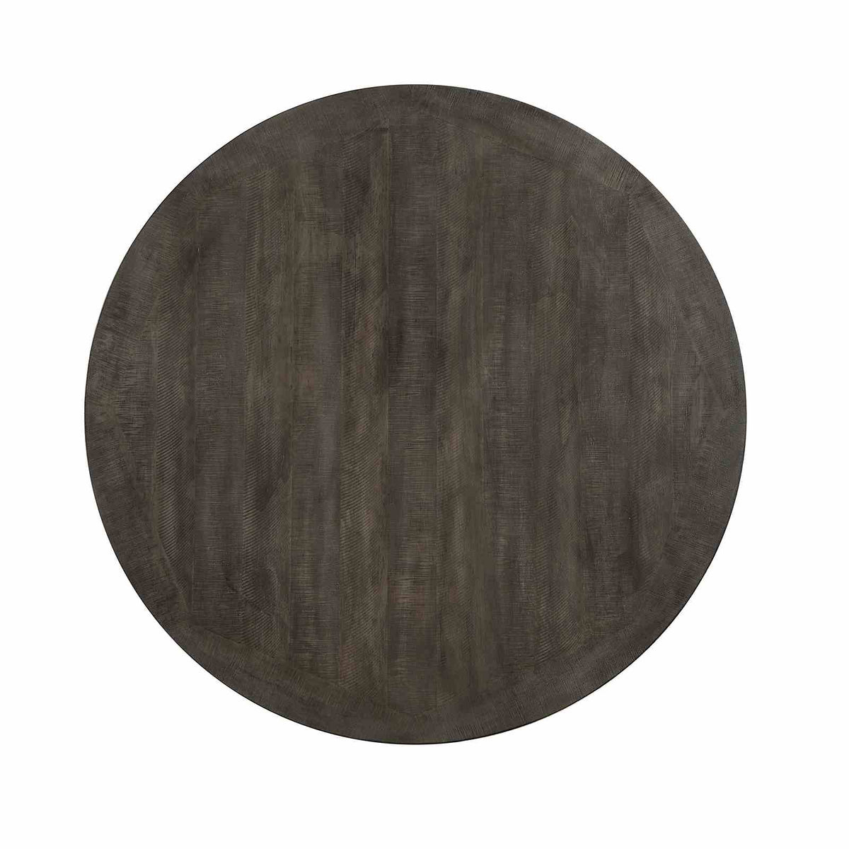 Auletta Rustic Solid Wood Dining Tables - 54" Round or 68"-86" Extendable in Distressed White & Gray – White & Gray, view 3
