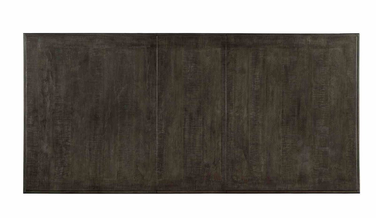 Auletta Rustic Solid Wood Dining Tables - 54" Round or 68"-86" Extendable in Distressed White & Gray – White & Gray, view 7