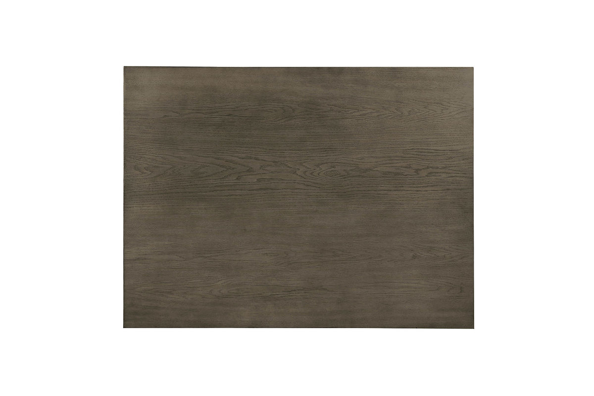 Fafnir Transitional Dining & Counter Height Sets - Padded Slat Back Chairs in Weathered Gray & Beige – Gray & Beige, view 4