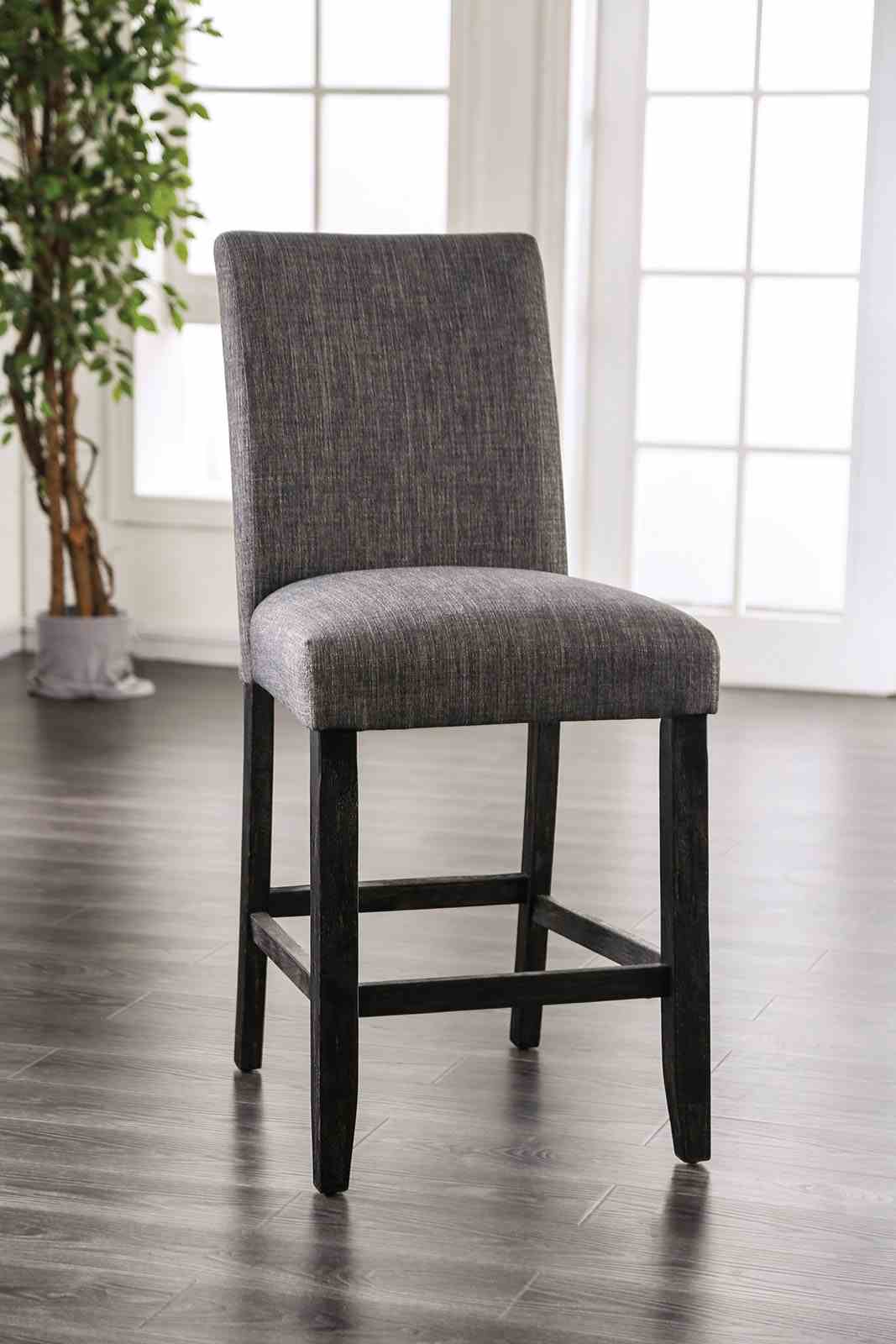 Brule Counter Height Dining Table & Set - 2 Gray Counter Chairs