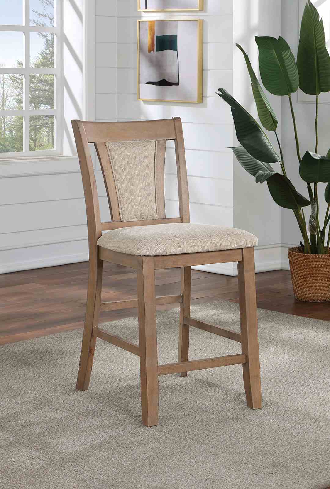 Upminster Transitional Counter Height Chairs, Set of 2 -