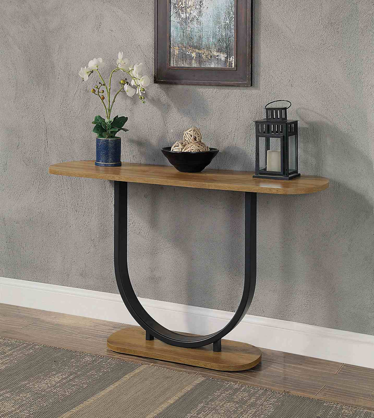 Olbia Industrial Coffee Table Set & Sofa Table - Sofa Table