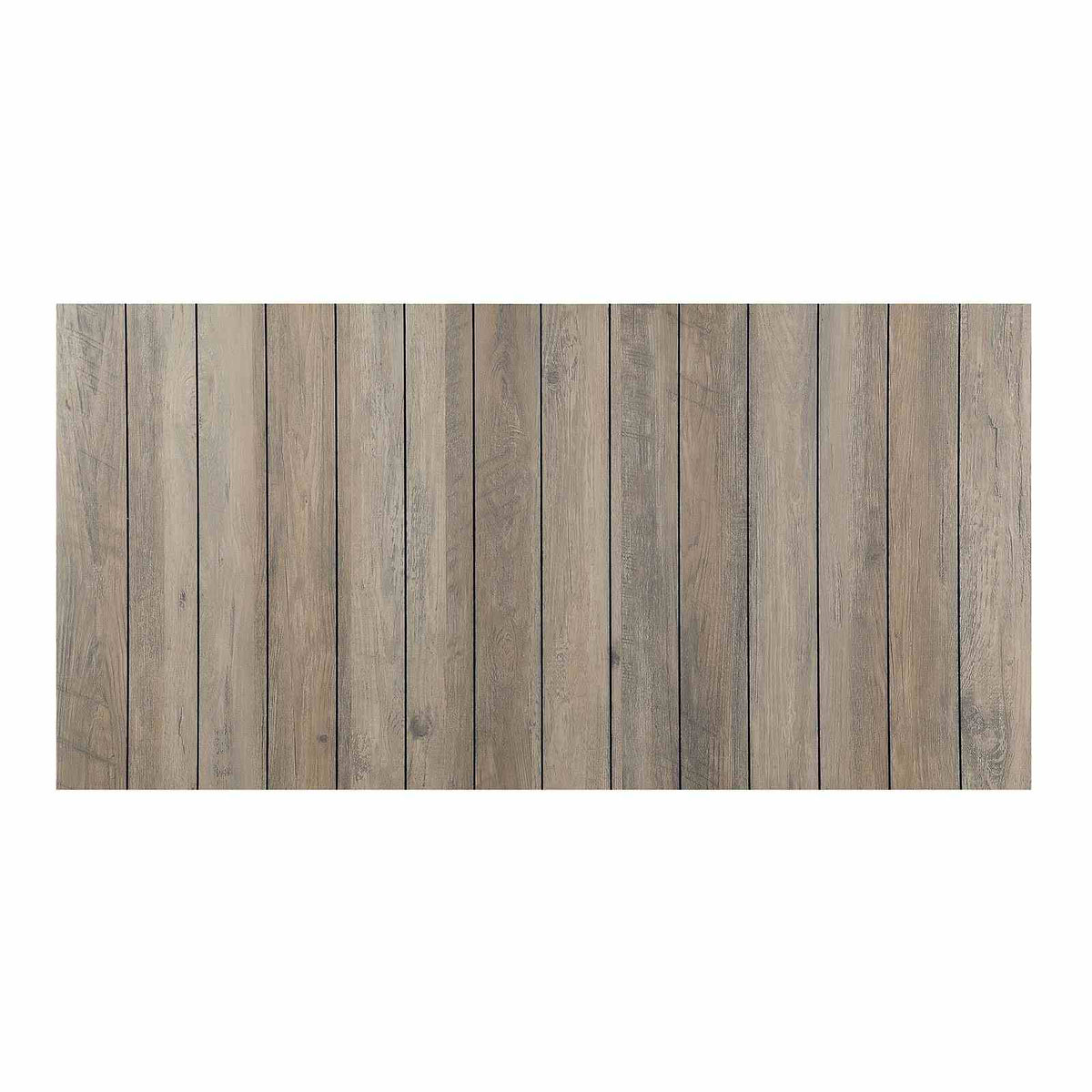 Lobb Industrial Coffee, End & Sofa Tables - Slat Design with Wheel Legs in Natural Tone & Black – Natural & Black, view 5