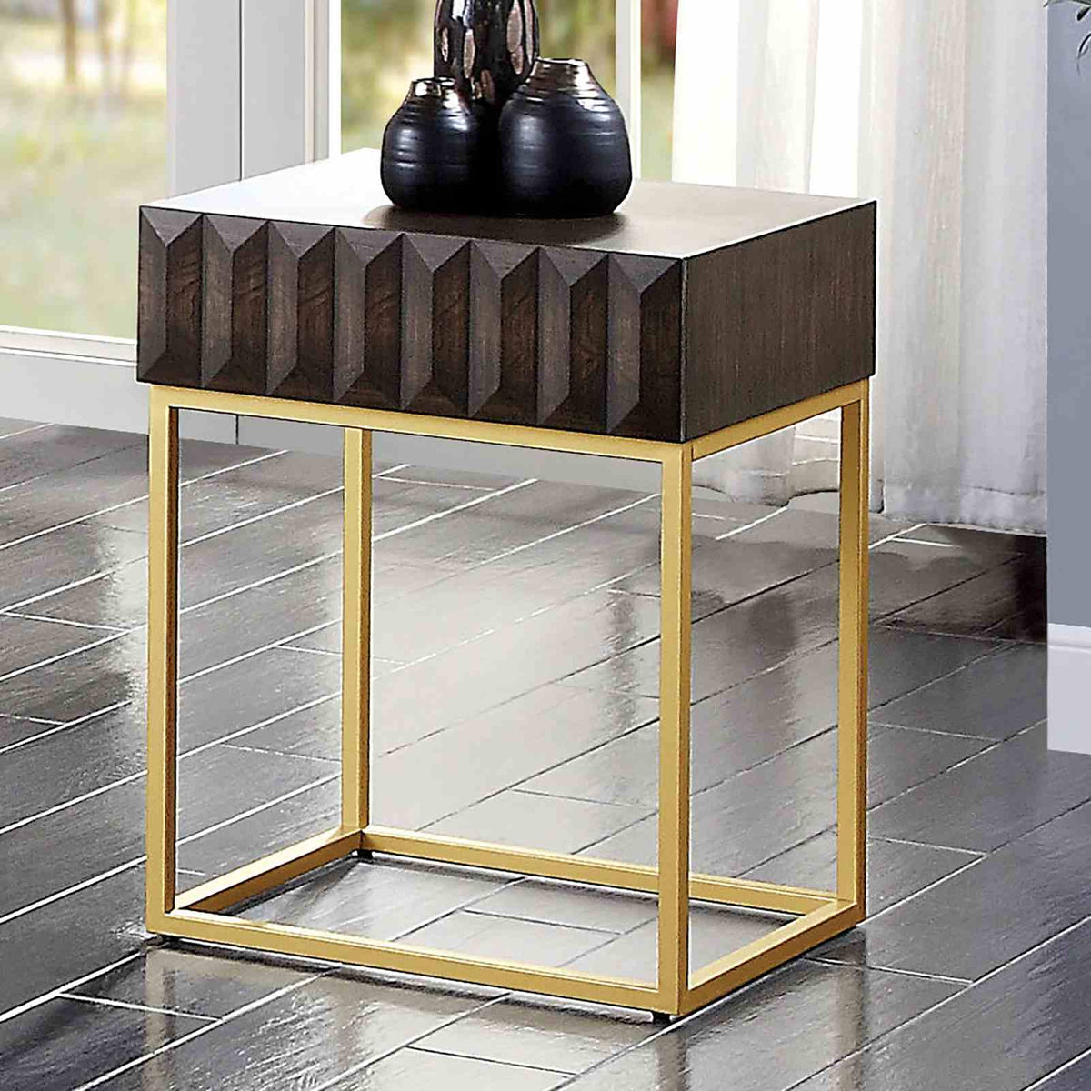 Augsburg Contemporary Two-Tone End & Side Tables - Side Table