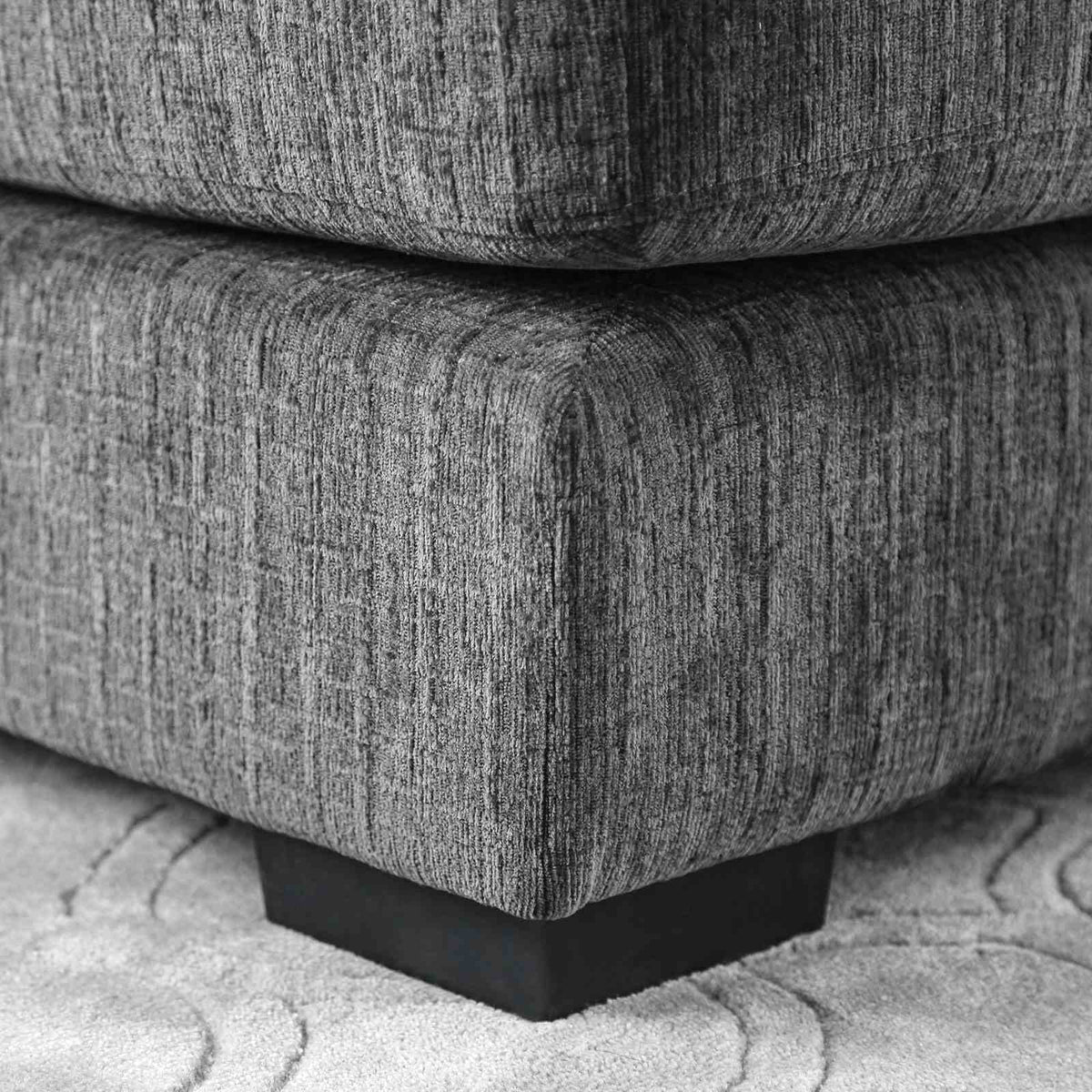Kaylee Modular Chenille Sectional - L-Shaped or U-Shaped with Memory Foam Seats in Gray – Gray, view 10