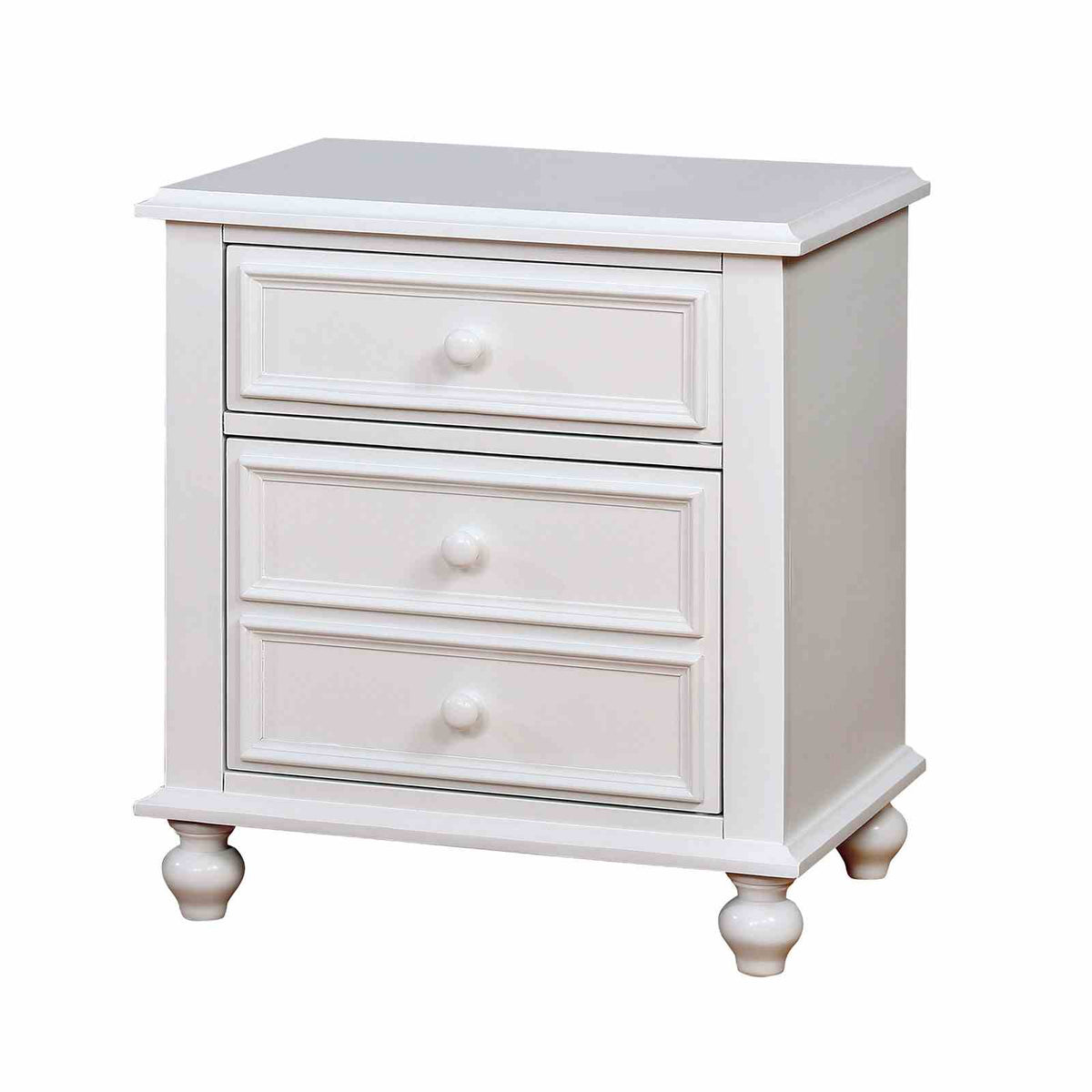 Olivia Camelback Upholstered Youth Bed, Bedroom Set & Case Pieces - Button-Tufted Leatherette with Turned Legs in White – White, view 14