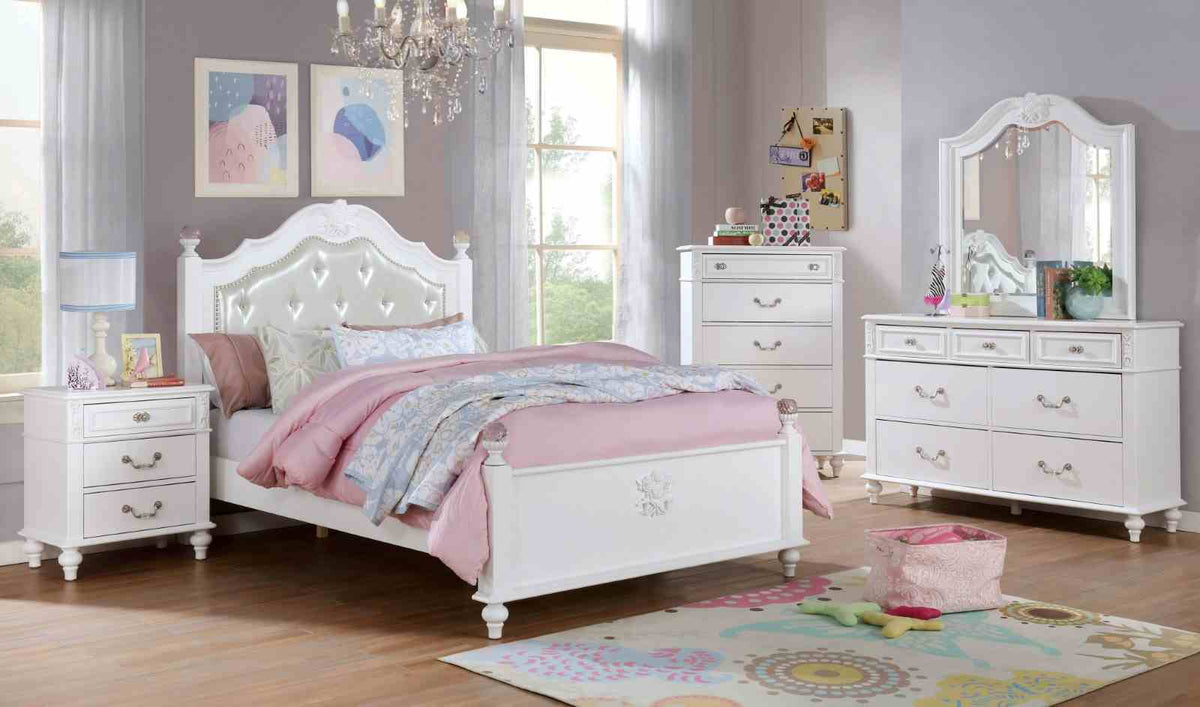 Belva Traditional Upholstered Youth Bed, Bedroom Set & Case Pieces - Twin Bed Only