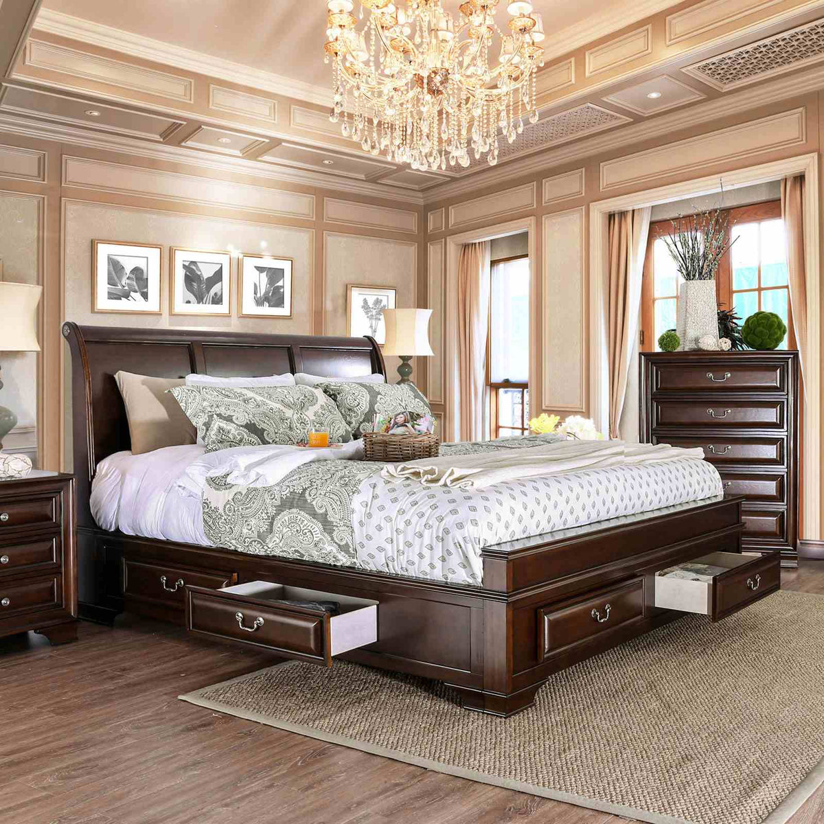 Brandt Transitional Storage Bed & Bedroom Collection - Queen Bed Only