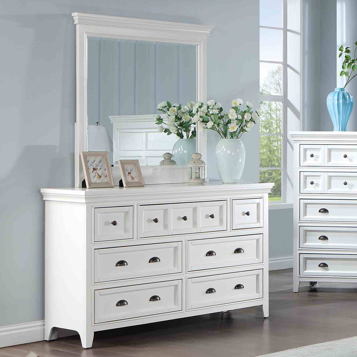Castile Transitional Storage Platform Bed, Bedroom Set & Case Pieces - Dresser