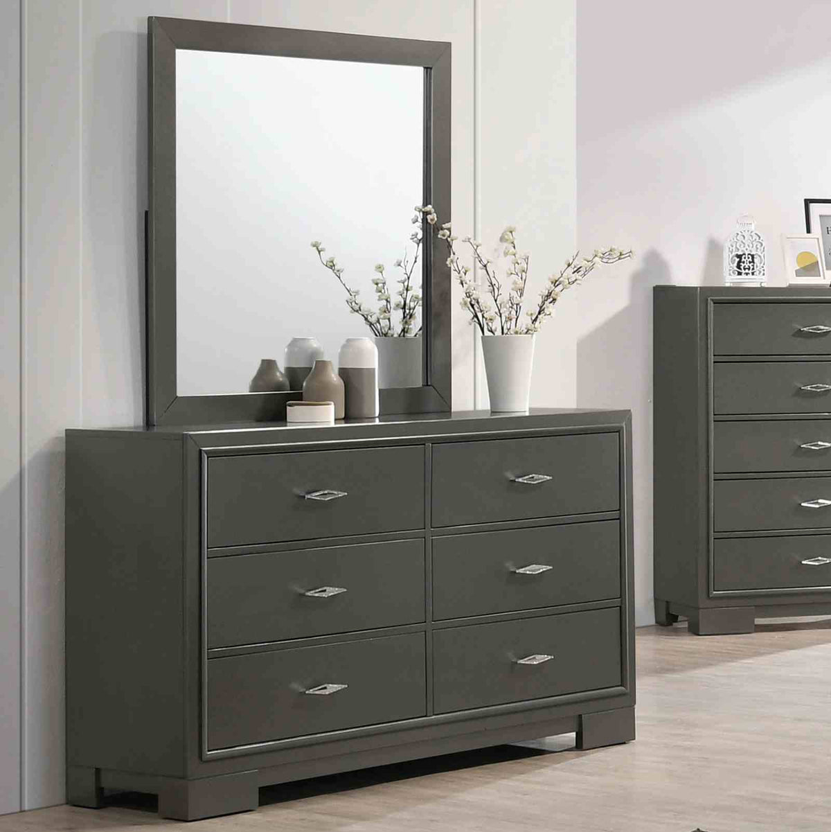 Alison Contemporary LED Platform Bed & Bedroom Collection - Dresser