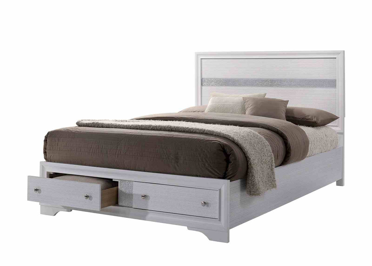 Chrissy Contemporary Storage Bed, Bedroom Set & Case Pieces - Queen Bed Only