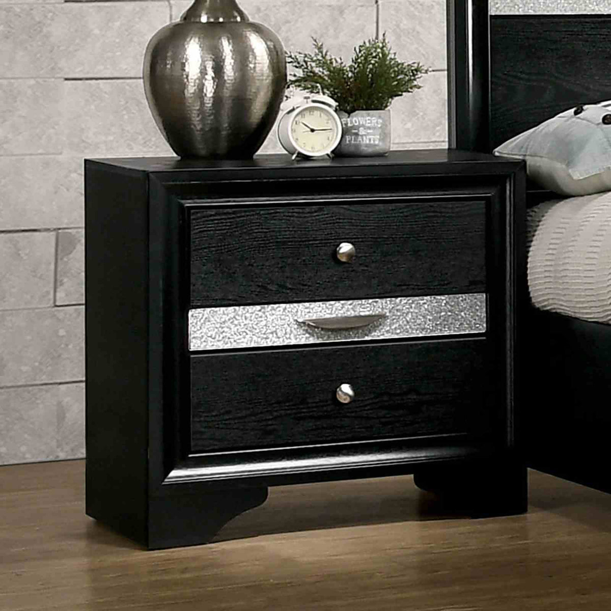 Chrissy Contemporary Storage Bed, Bedroom Set & Case Pieces - Nightstand