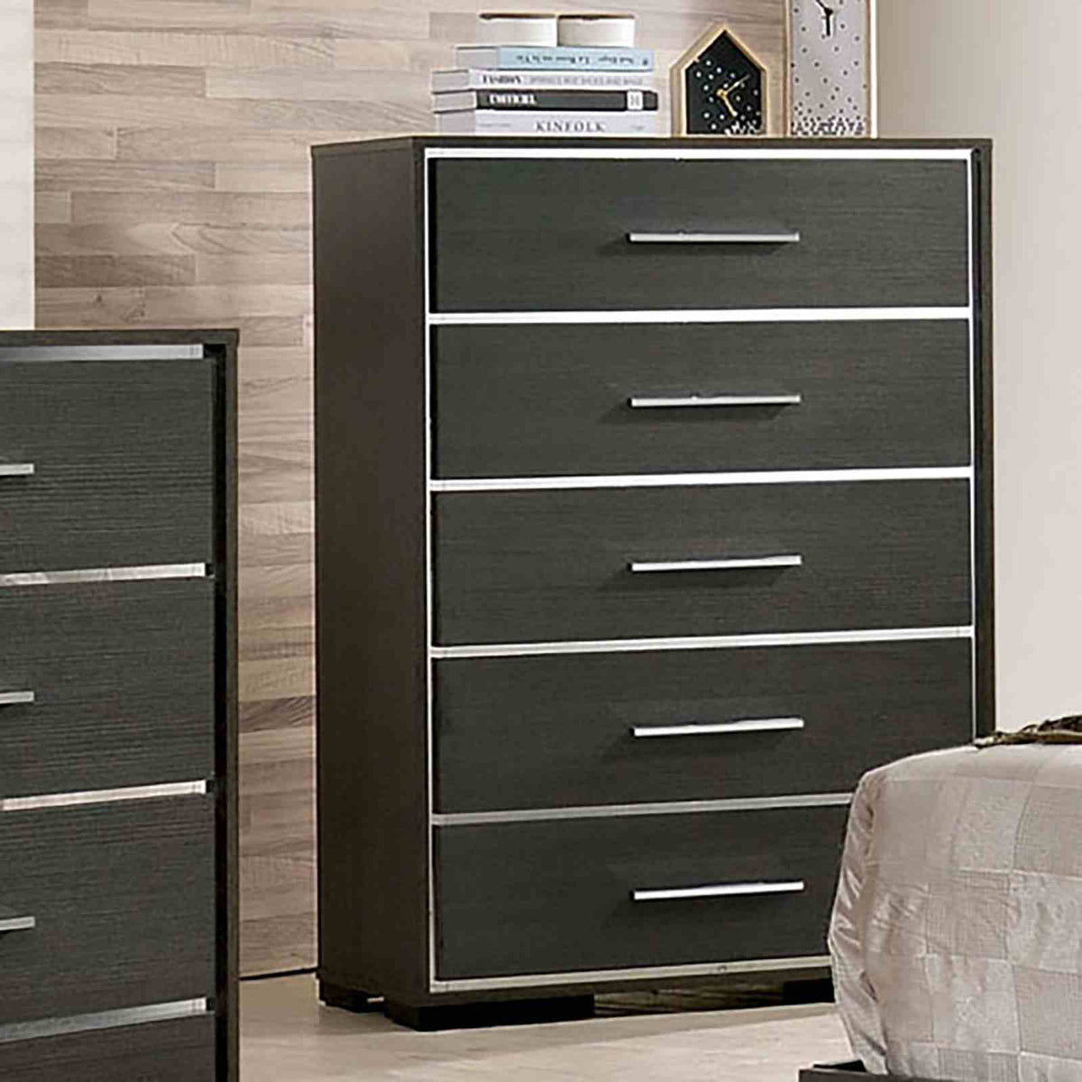 Camryn Contemporary LED Platform Bed & Bedroom Collection - Chest