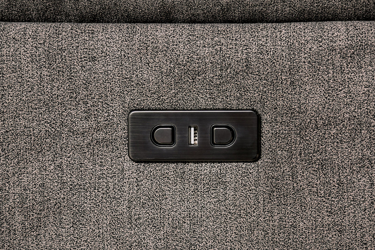 Cerelia Power Reclining Sectional - Wall-Hugger Design with Storage Console & Wireless Charging – Brown & Gray, view 10