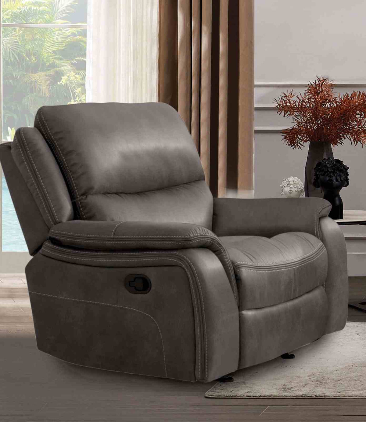 Henricus Transitional Manual Reclining Sofa, Loveseat & Glider Recliner - Glider Recliner