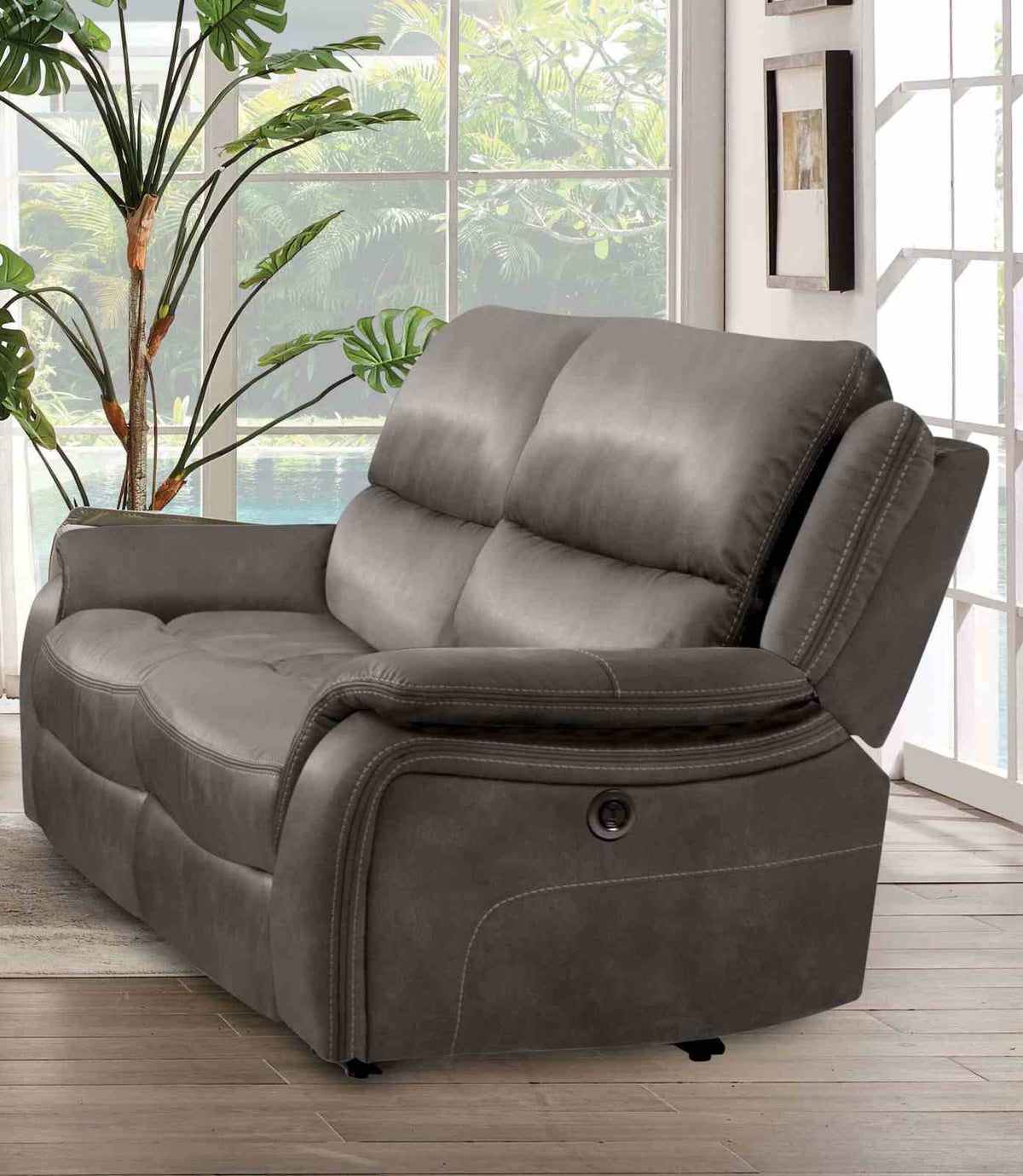 Henricus Transitional Manual Reclining Sofa, Loveseat & Glider Recliner - Reclining Loveseat