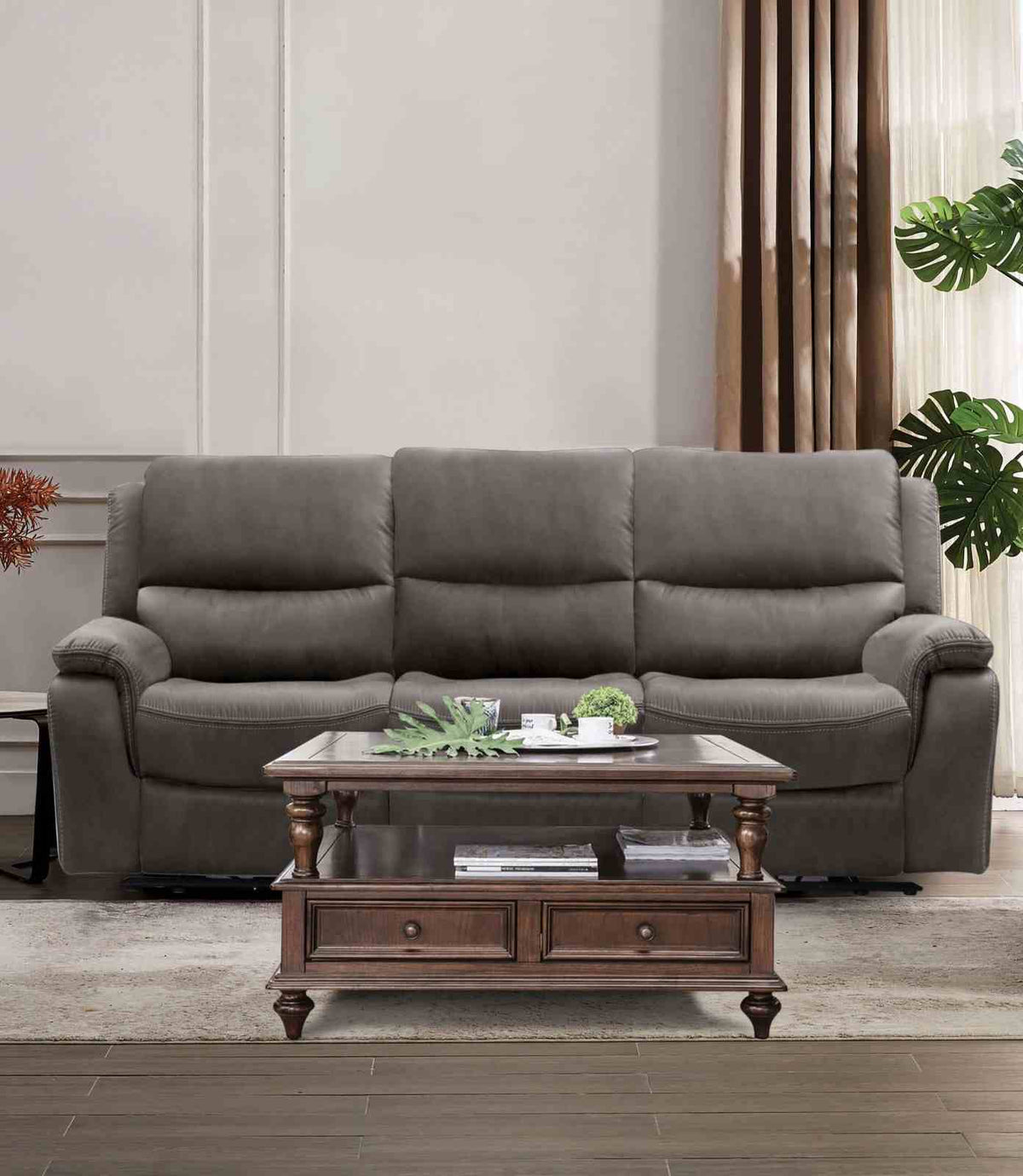 Henricus Transitional Manual Reclining Sofa, Loveseat & Glider Recliner - Reclining Sofa