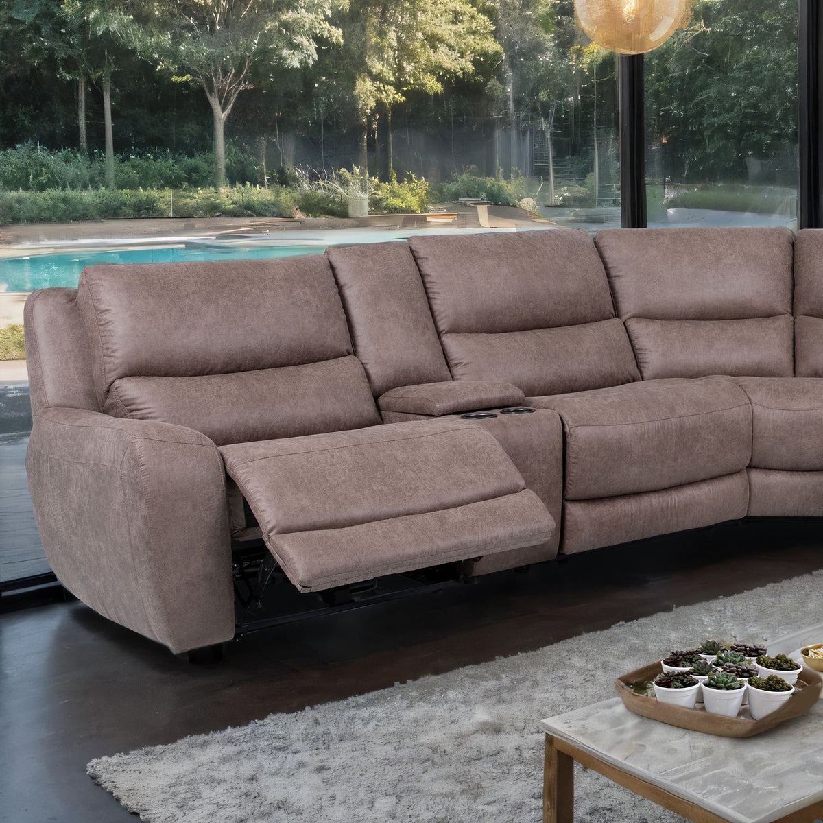 Demetrius Power Reclining Sectional, Sofa & Loveseat - Power Sectional