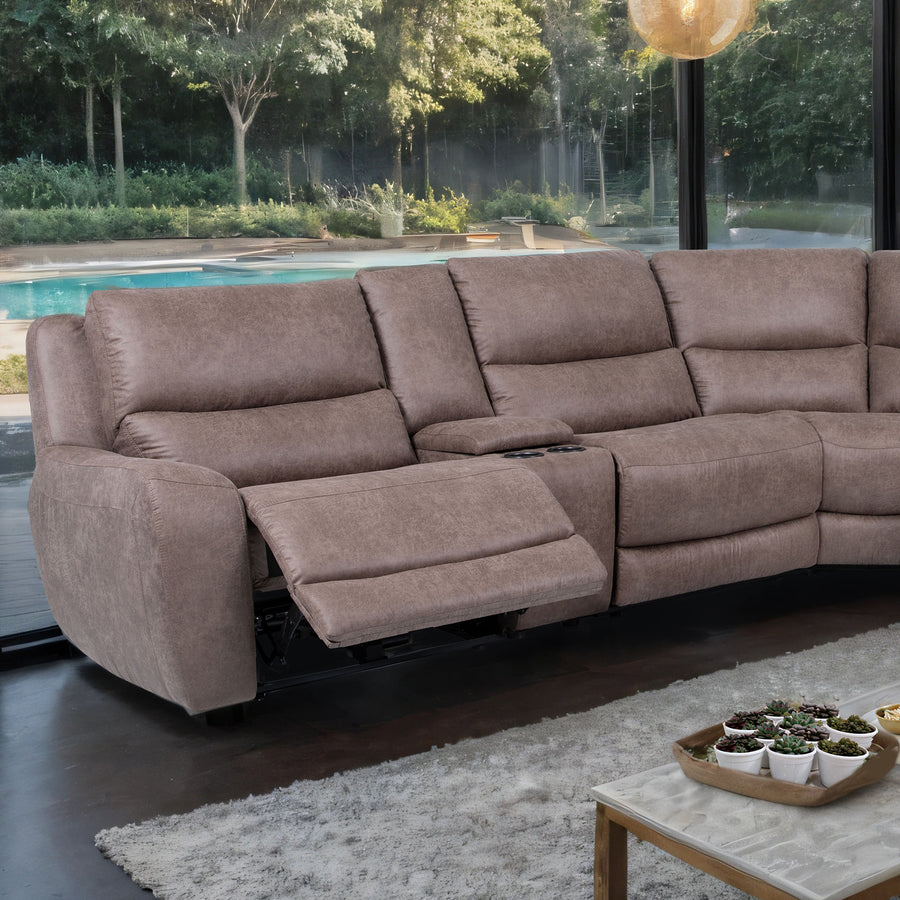 Demetrius Power Reclining Sectional, Sofa & Loveseat - Oversized Seats with Storage Console & USB