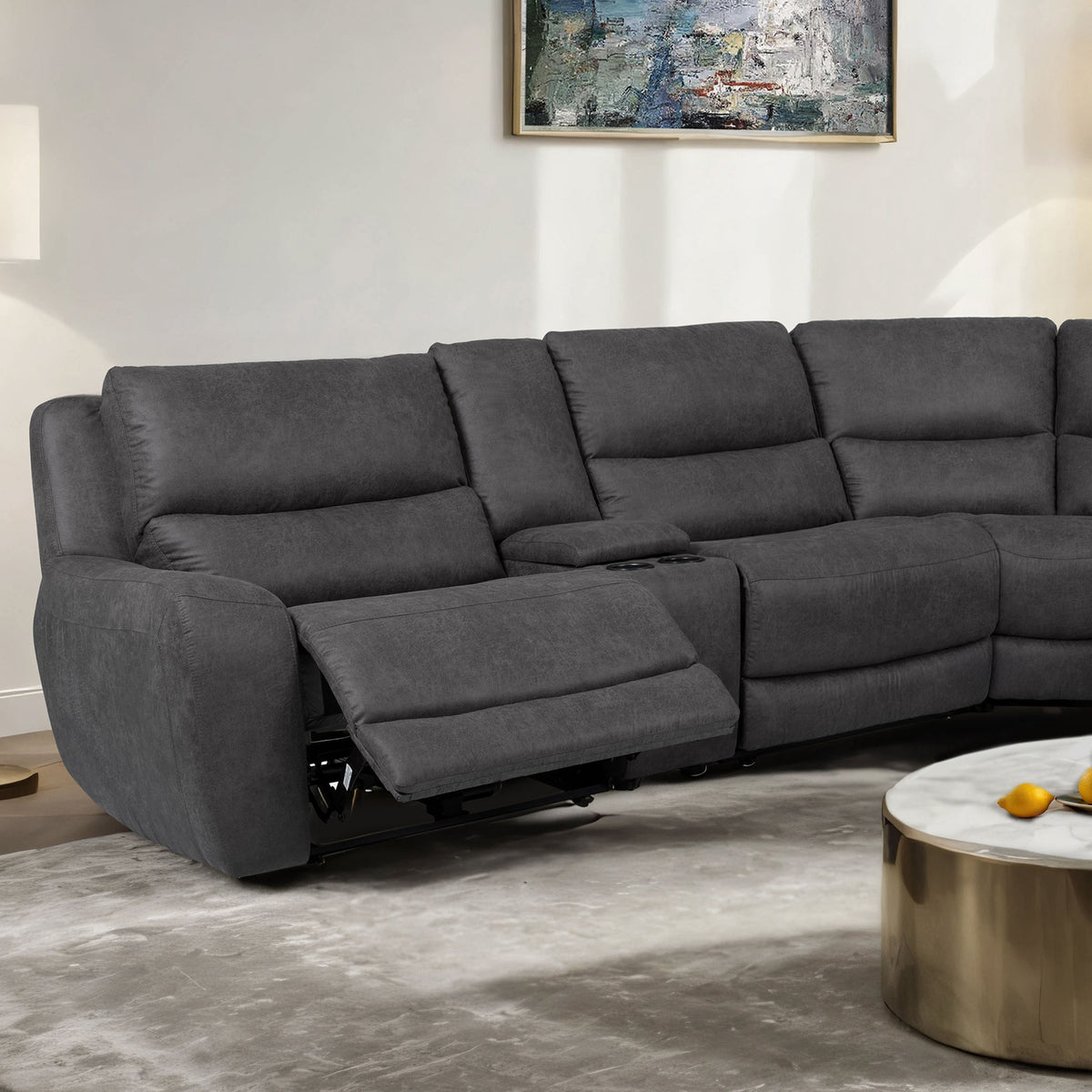 Demetrius Power Reclining Sectional, Sofa & Loveseat - Power Sectional