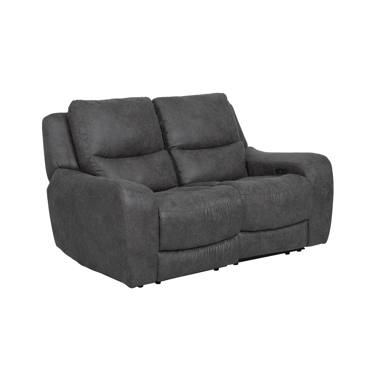 Demetrius Power Reclining Sectional, Sofa & Loveseat - Oversized Seats with Storage Console & USB – Brown & Gray, view 11