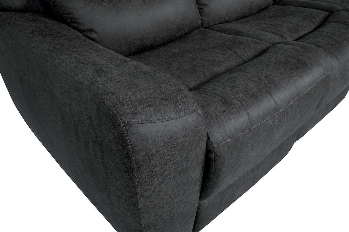 Demetrius Power Reclining Sectional, Sofa & Loveseat - Oversized Seats with Storage Console & USB – Brown & Gray, view 12