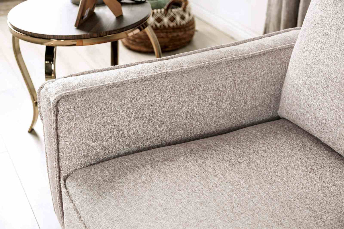 Harstad Contemporary Sofa, Loveseat & Chair - Ash Wood Trim with Reversible Pillow Back – Brown & Natural, view 6
