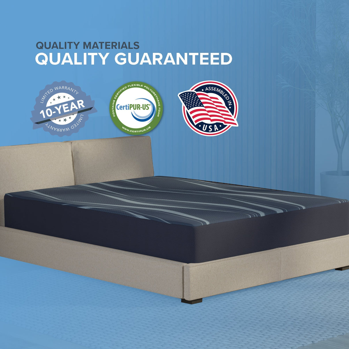10” ActiveAlign Reactive Copper Medium-Firm Cooling Foam Mattress