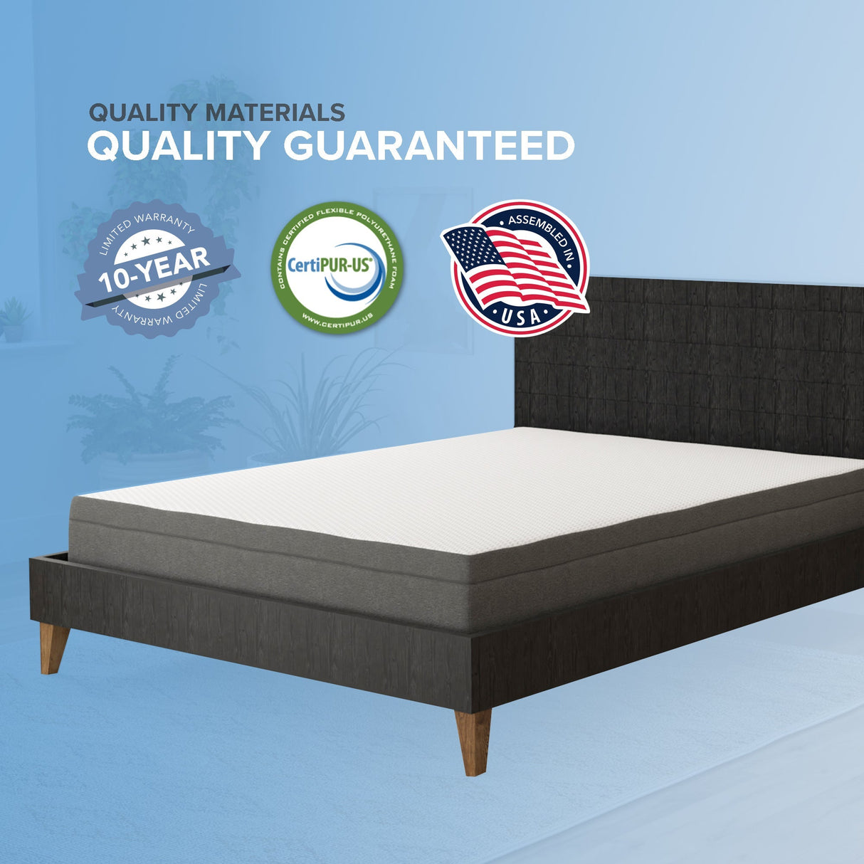 8-Inch Daisy Firm Gel Memory Foam Mattress - Supportive Sleep Surface