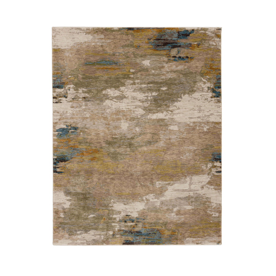 Karastan Liora Cleo Neutral Transitional Area Rug - Machine Woven Polyester, Made in Turkey