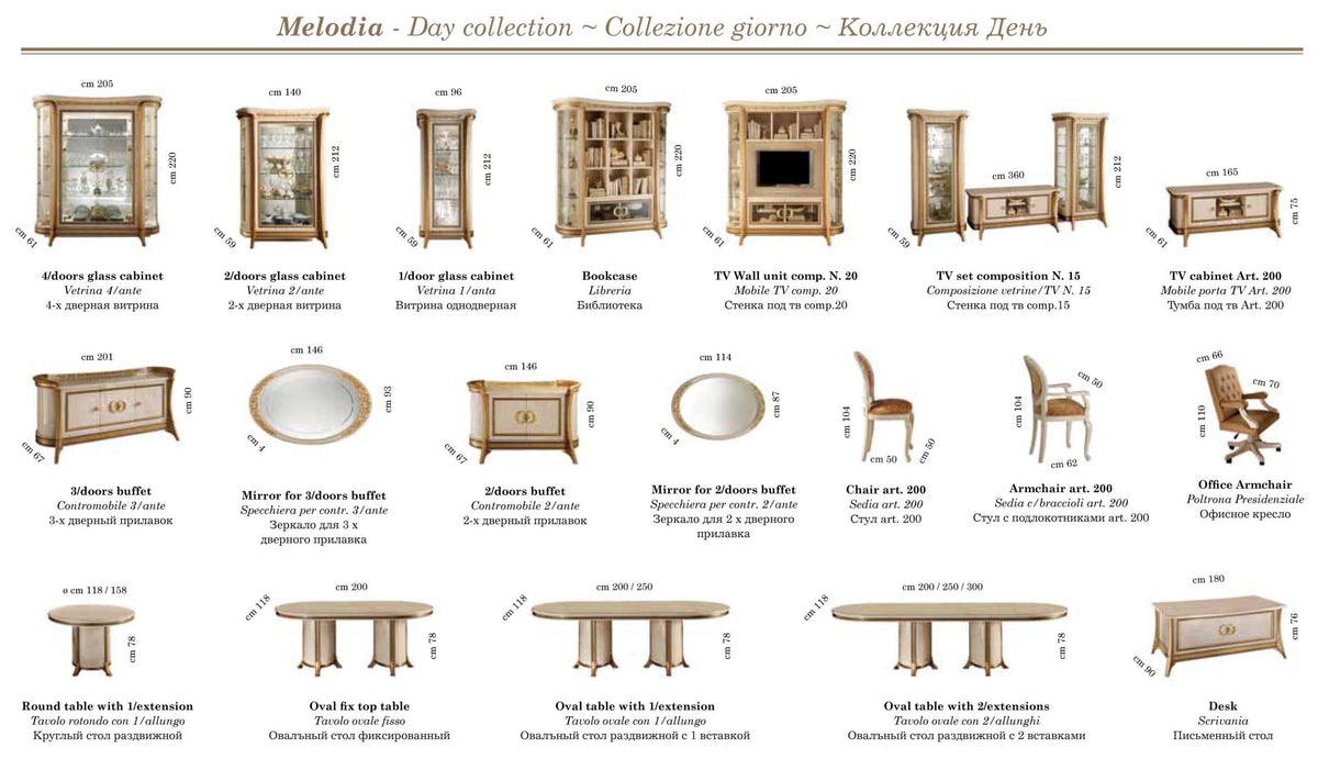 Melodia Classic Italian Dining Collection by Arredoclassic