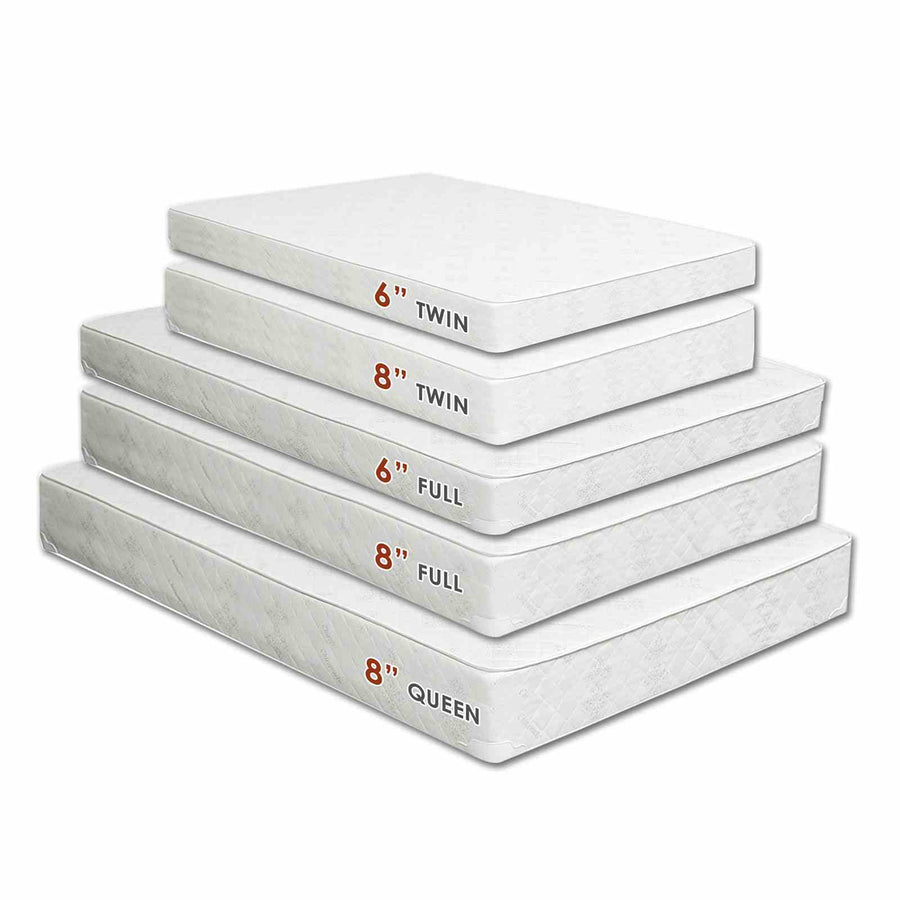 Daisy Bunkie Board Combo Mattress - 6" or 8" Diamond-Quilted Mattress for Bunk Beds & Daybeds