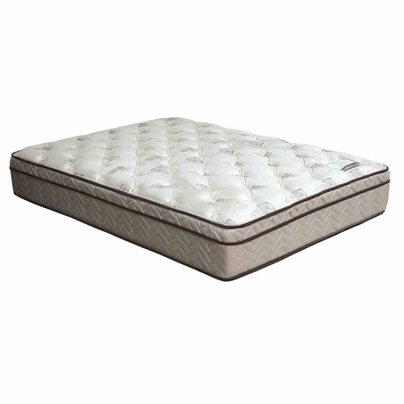 Lilium 13" Euro Pillow Top Bonnell Coil Mattress & Foundation - Twin to California King