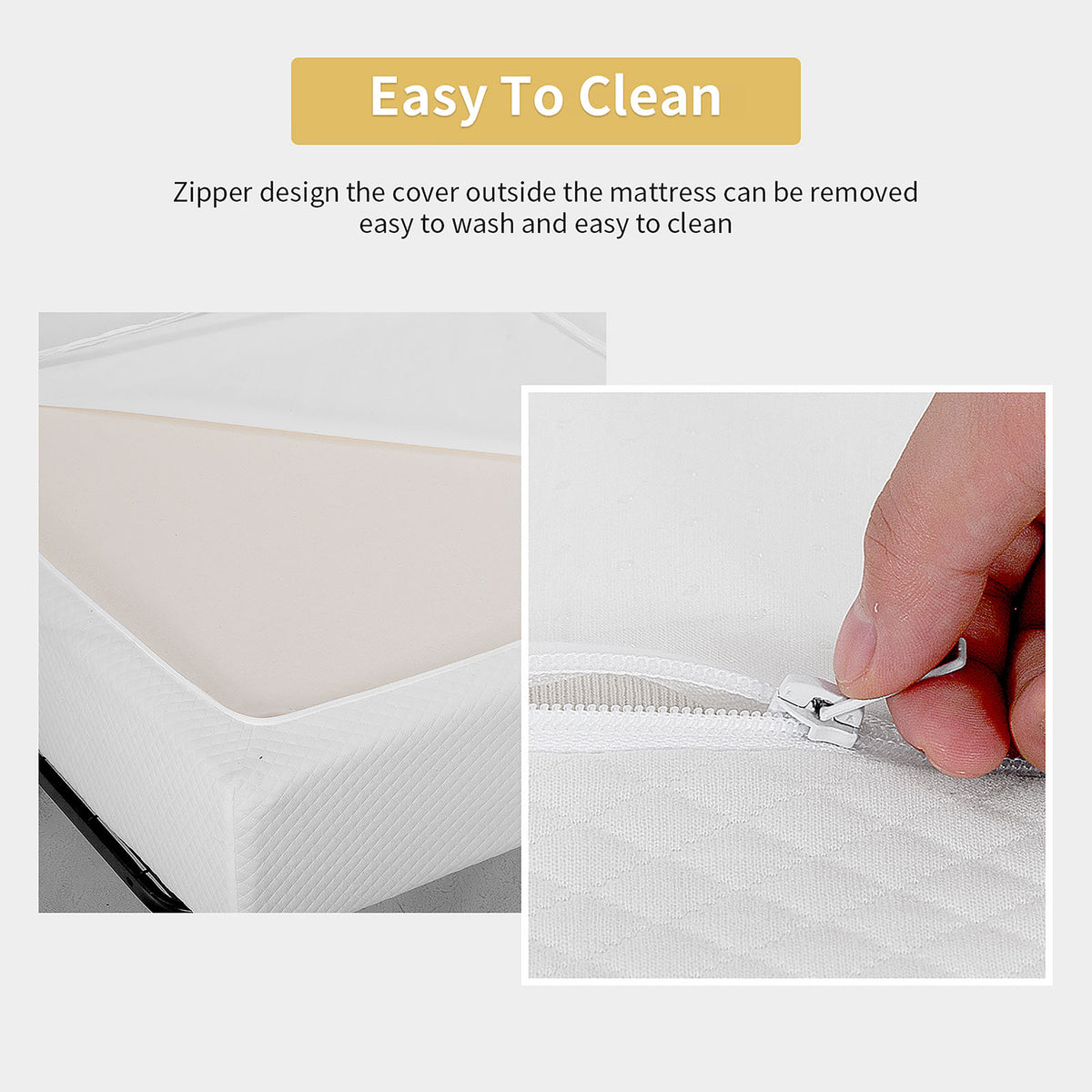 Artemisia Plush Memory Foam Mattress in a Box - 6", 8", 10" or 12", CertiPUR-US Certified – White, view 20