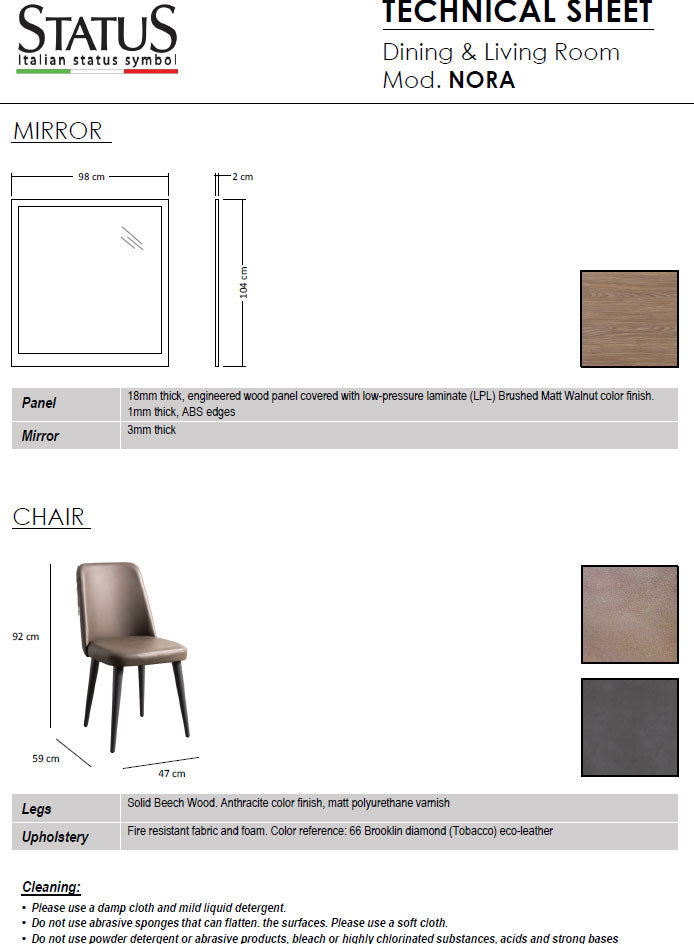Nora Italian Dining Collection by Status