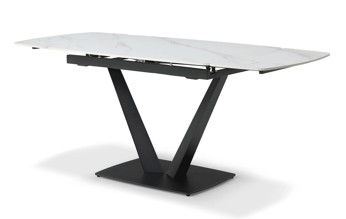 109 Extendable Ceramic Top Dining Table & Chair Sets