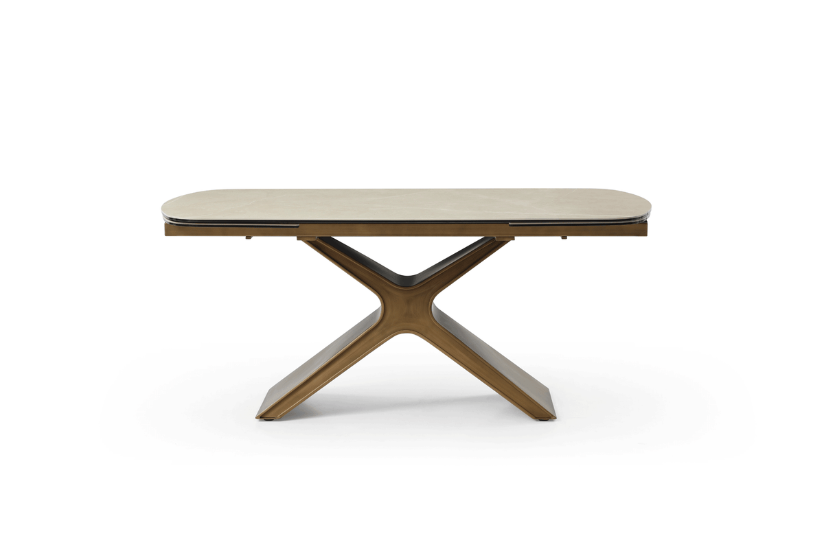9368 Extendable Ceramic & Glass Top Dining Table & Chair Sets