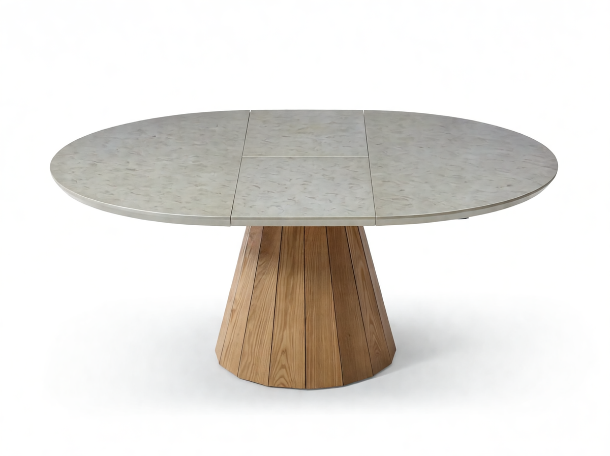9493 Round Extendable Pedestal Dining Table & Chair Sets