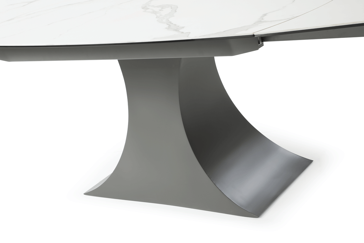 9035 Extendable Ceramic Stone Top Dining Table & 1254 Chair Set