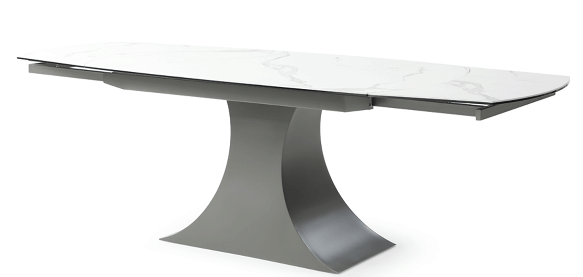 9035 Extendable Ceramic Stone Top Dining Table & 1254 Chair Set
