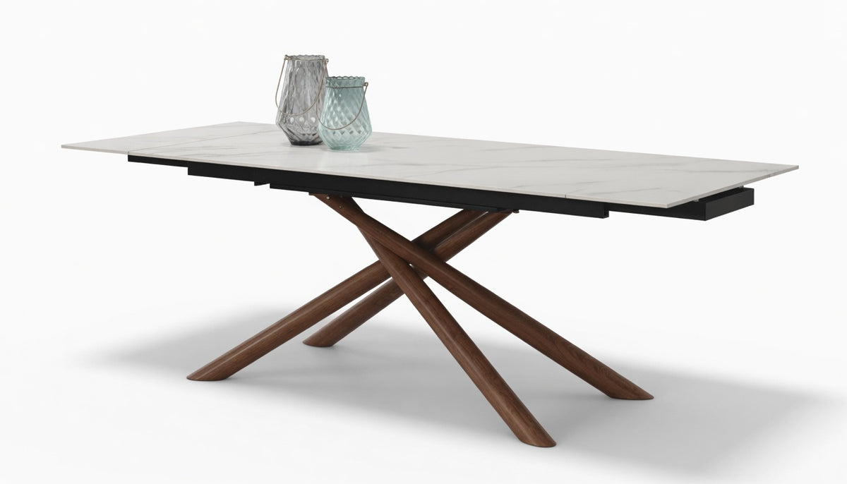 9063 Extendable Marble Dining Table