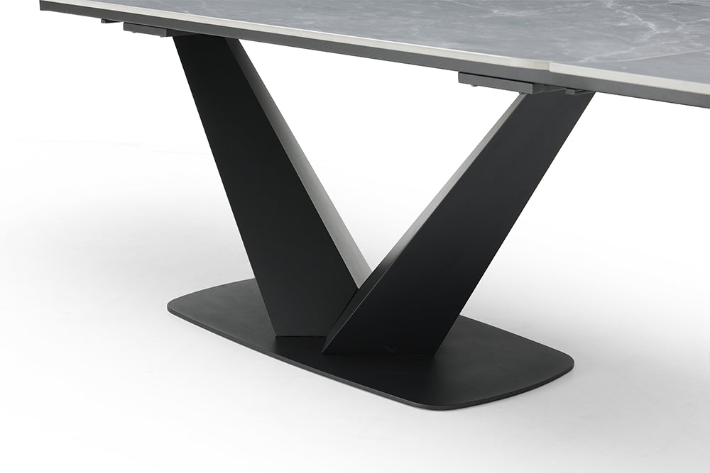 9436 Extendable Ceramic Dining Table & Chair Sets